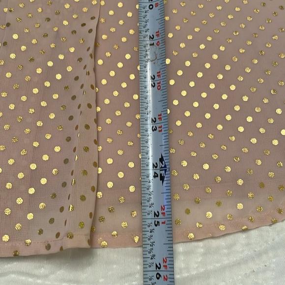 NWOT Ann Taylor Sleeveless Dressy Top or Tank with Gold Tone Polka Dots Medium - Picture 8 of 12